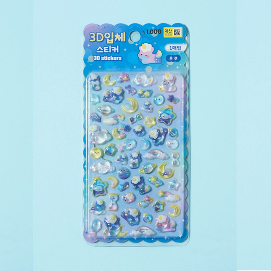 3D three-dimensional sticker universe