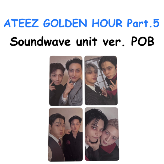 ATEEZ GOLDEN HOUR : Part.5 SOUNDWAVE Unit ver. POB PHOTOCARDS