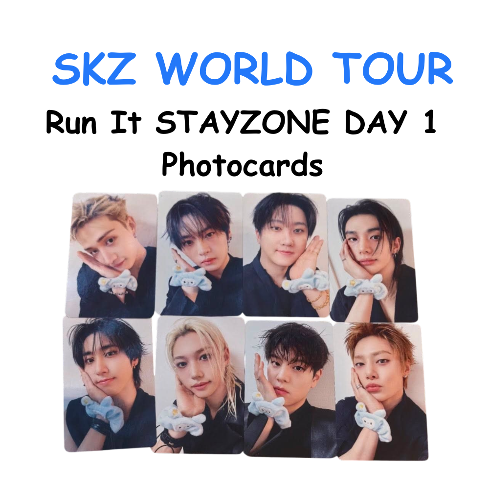 Stray Kids WORLD TOUR RUN IT STAYZONE DAY1 PHOTOCARDS PREORDER
