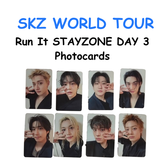 Stray Kids WORLD TOUR RUN IT STAYZONE DAY 3 PHOTOCARDS PREORDER