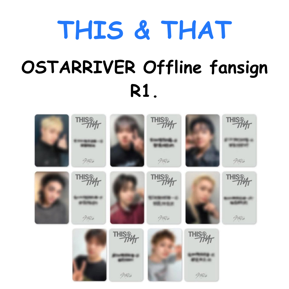 Stray Kids THIS & THAT STARRIVER Offline fansign R1. PREORDER