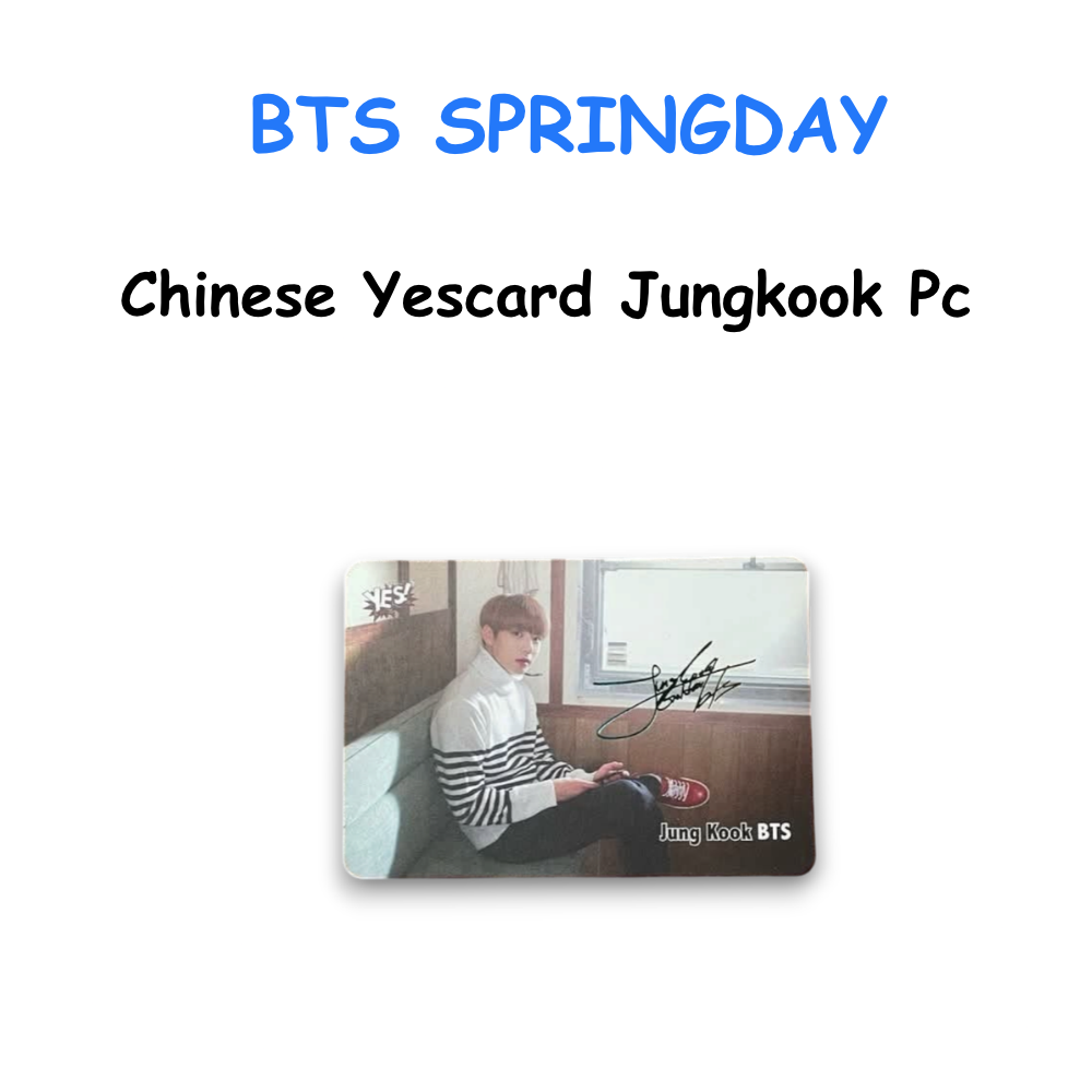 BTS SPRINGDAY Chinese Yescard Jungkook Pc
