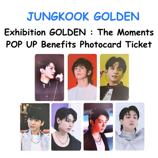 JUNGKOOK GOLDEN Exhibition GOLDEN : The Moments POP UP Benefits Photocard Ticket