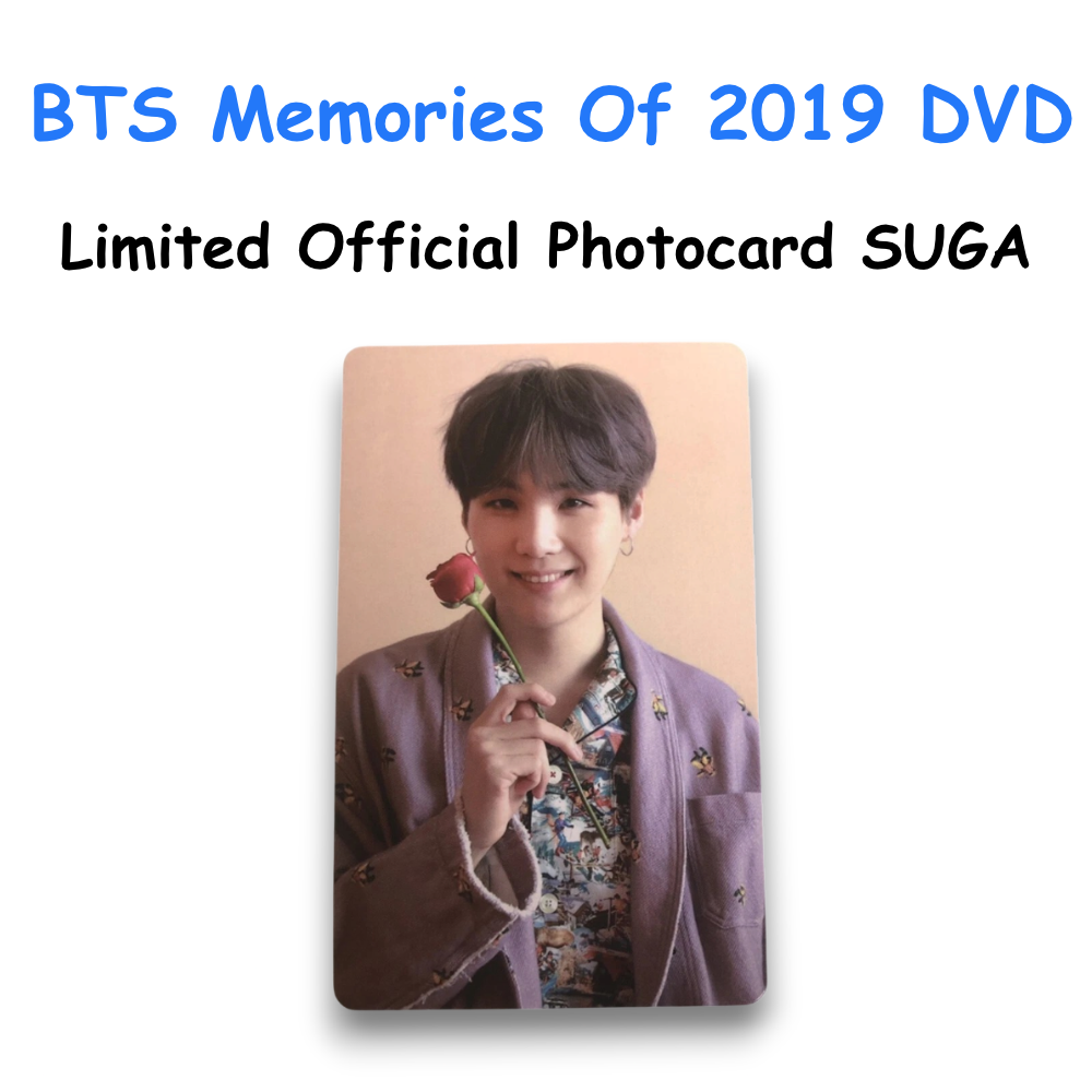 BTS Memories Of 2019 DVD Limited Official Photocard SUGA