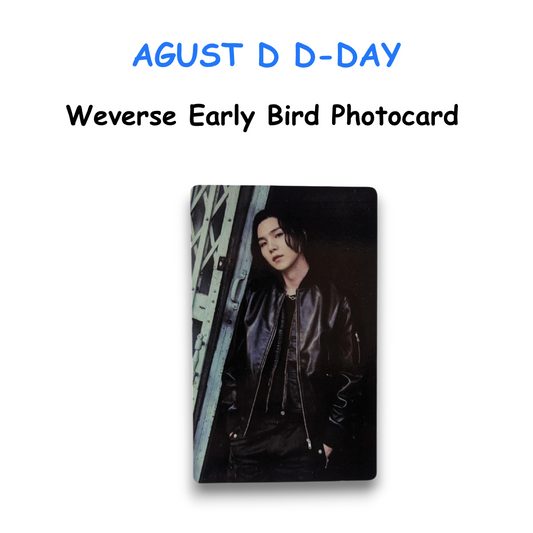 BTS AGUST D D-DAY Weverse Early Bird Photocard