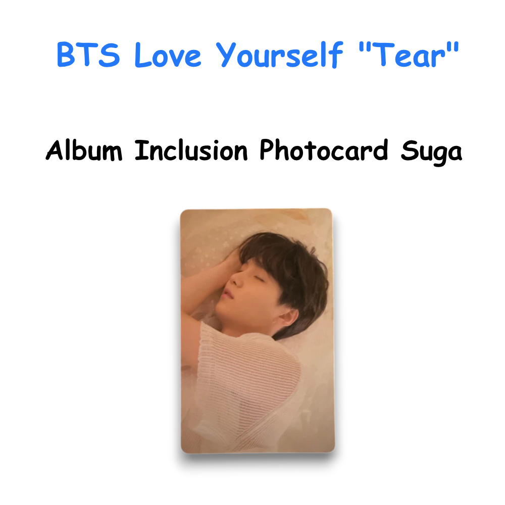 BTS BTS Love Yourself "Tear" Album Inclusion Photocard Suga
