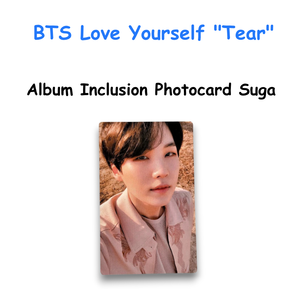 BTS BTS Love Yourself "Tear" Album Inclusion Photocard Suga