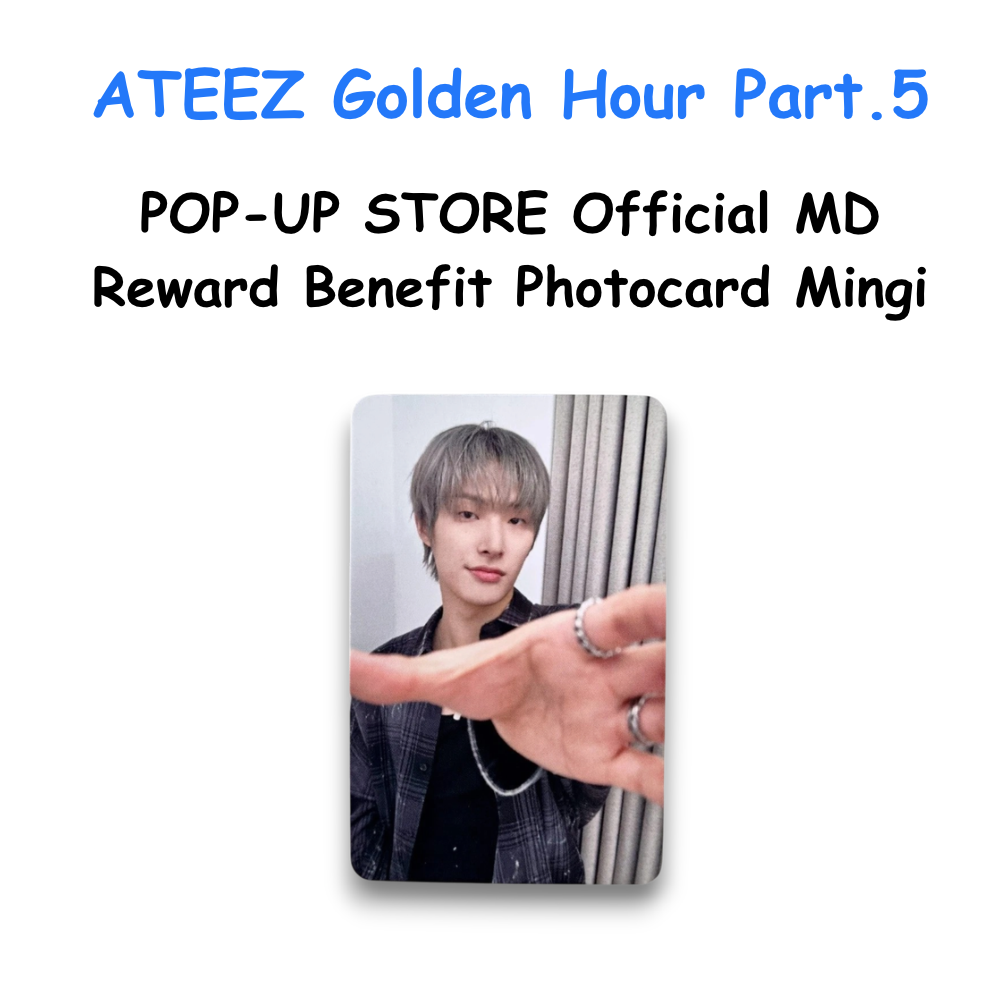 ATEEZ Golden Hour Part.5 POP-UP STORE Official MD Reward Benefit Photocard Mingi