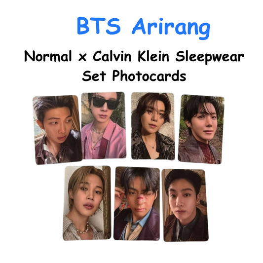 BTS ARIRANG Normal x Calvin Klein Sleepwear Set Photocards PREORDER