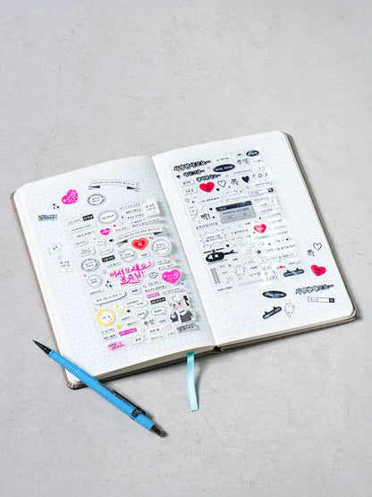 Korean main decorative stickers 4ks
