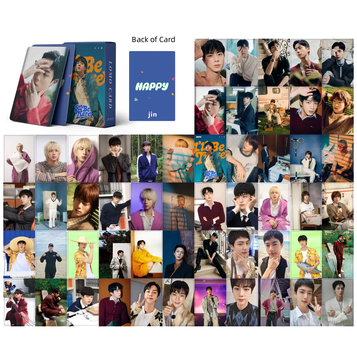 BTS JIN HAPPY LOMO CARDS 55KS