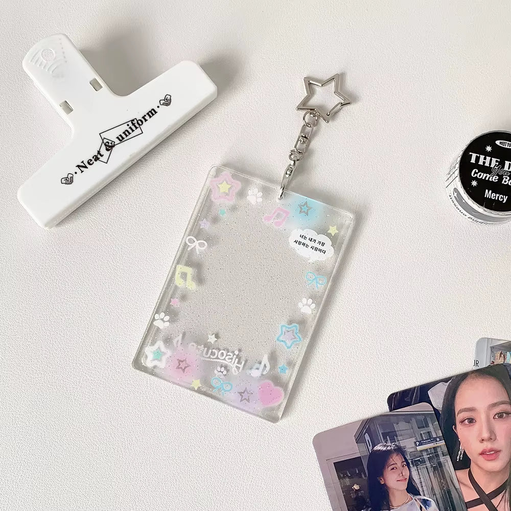 SPARKLY CLEAR PHOTOCARD HOLDER