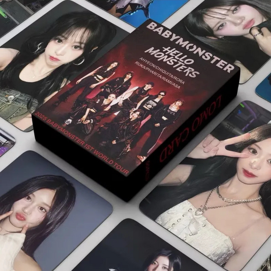 BABYMONSTER HELLO MONSTERS HOLOGRAFICKÉ LOMO CARDS 55 KS
