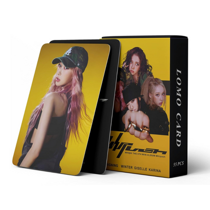 AESPA WHIPLASH HOLOGRAPHIC LOMO CARDS 55PCS