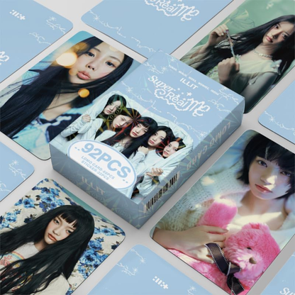 ILLIT SUPER REAL ME HOLOGRAPHIC LOMO CARDS 92PCS