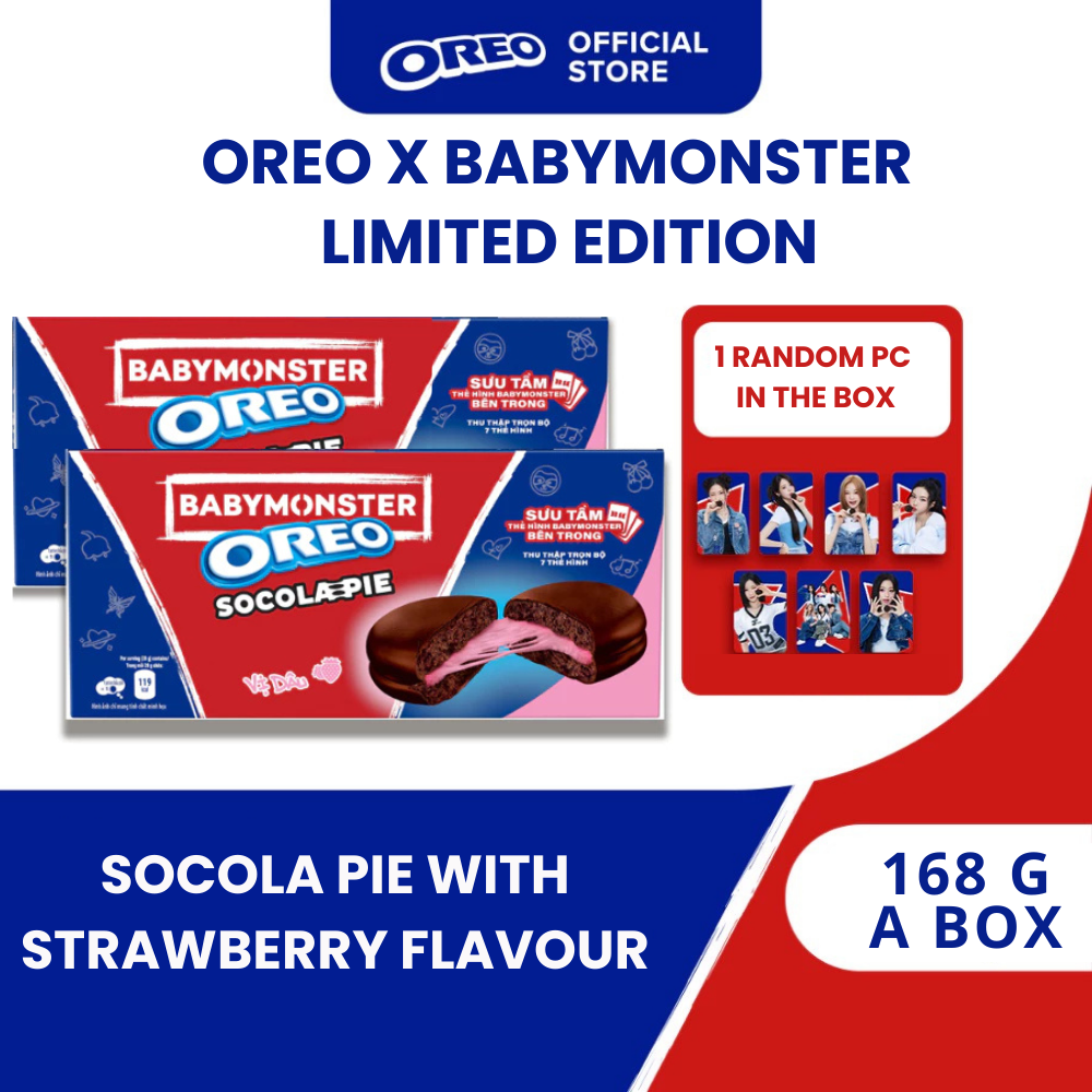 OREO X BABYMONSTER CHOCOLATE PIE WITH STRAWBERRY FLAVOUR 168G