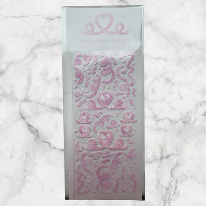 PINK GRADATION CONFETTI STICKERS