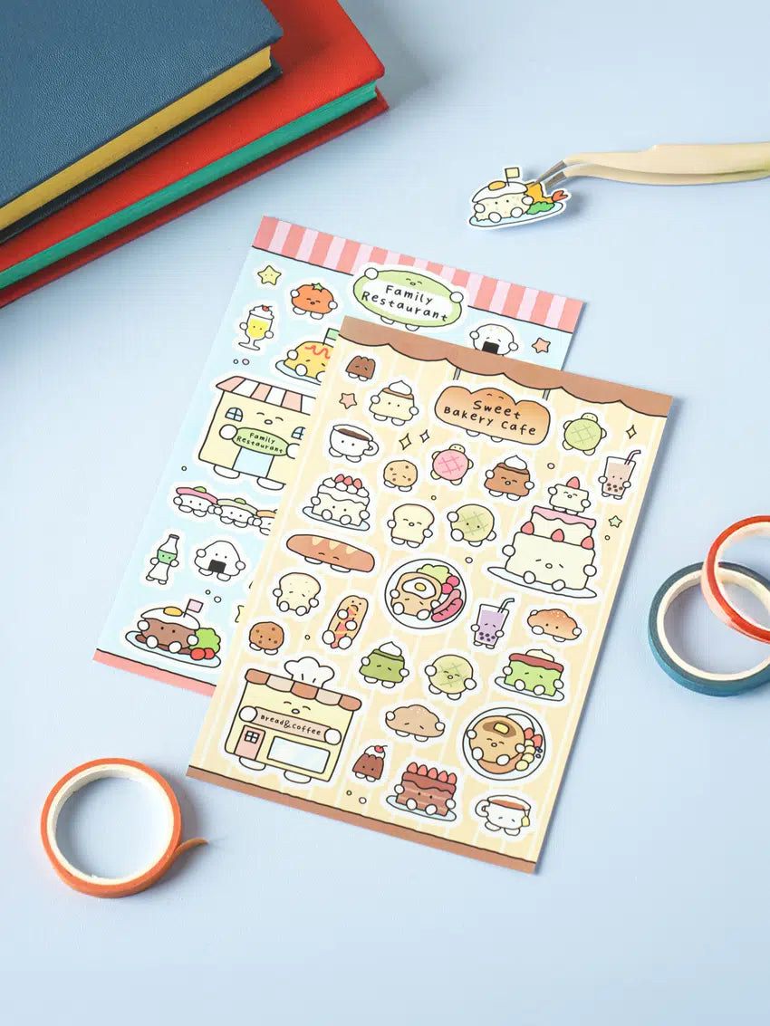 Cute food stickers 4ks