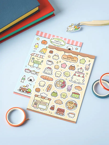 Cute food stickers 4ks