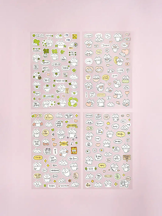 Happy cat stickers 4ks