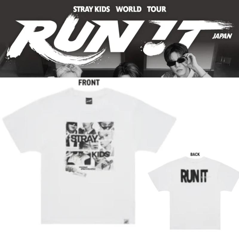 STRAY KIDS - RUN IT JAPANESE MD | PHOTO T-SHIRT WHITE POP UP TOKIO EXCLUSIVE PREORDER