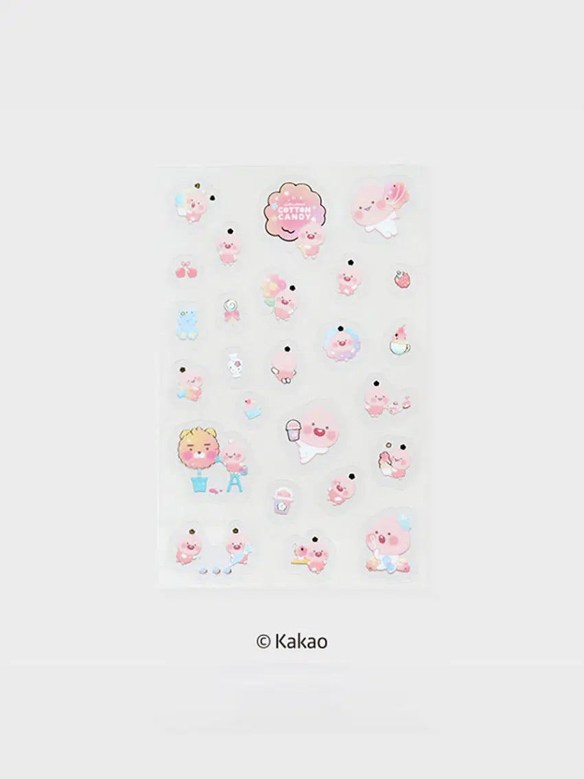Transparent Little Kakao Friends stickers 3ks