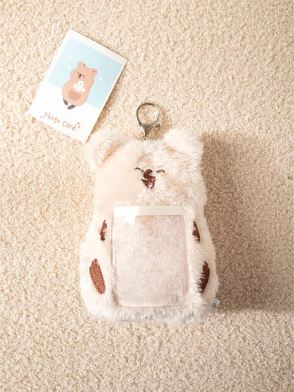Happy quokka doll photocard holder