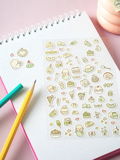 Fruit meow stickers 4ks