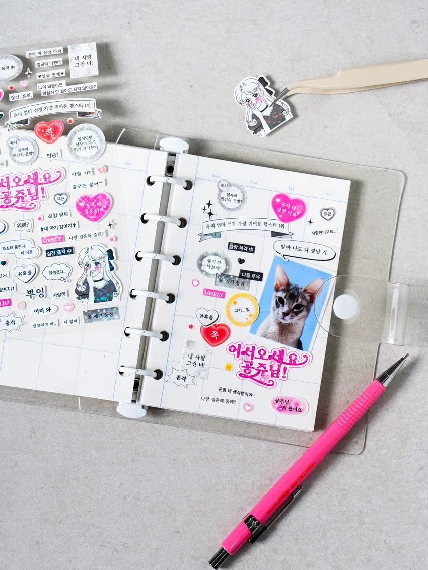 Korean main decorative stickers 4ks