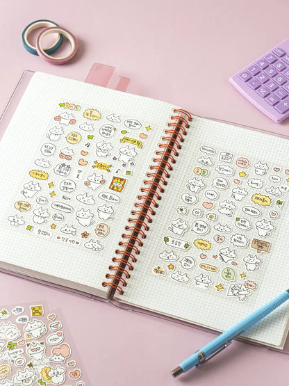 Happy cat stickers 4ks