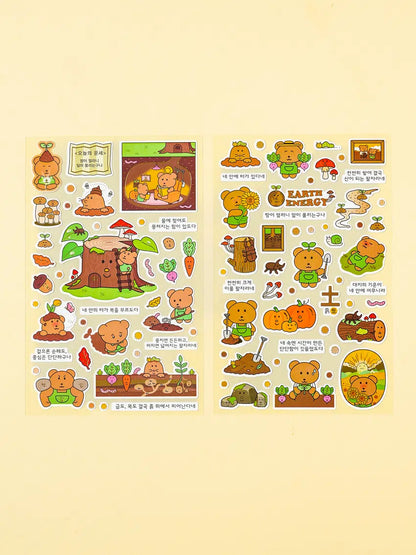 Fortune telling character stickers 4ks