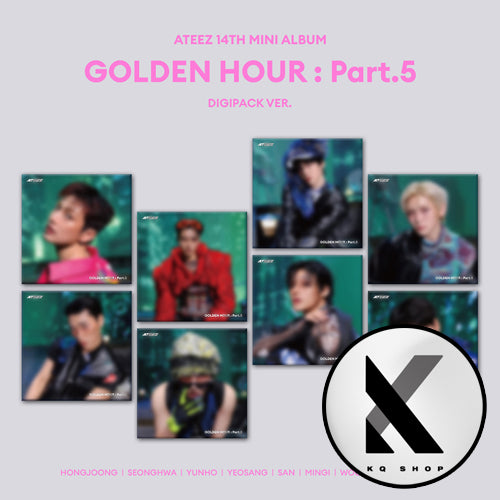 [KQSHOP POB] ATEEZ – 14th Mini Album [GOLDEN HOUR : Part.5] (DIGIPACK VER.) (RANDOM) PREORDER