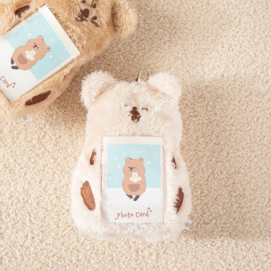 Happy quokka doll photocard holder