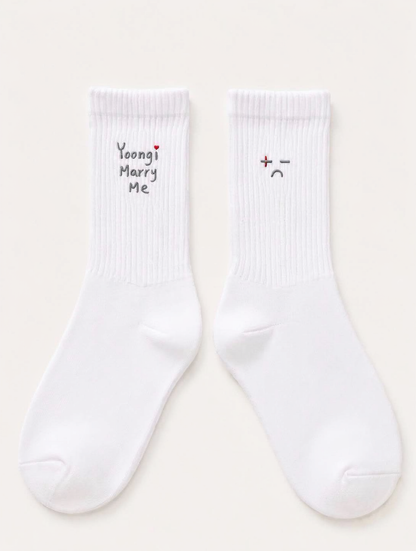 BTS BTS Member Design Embroidered Socks PREORDER