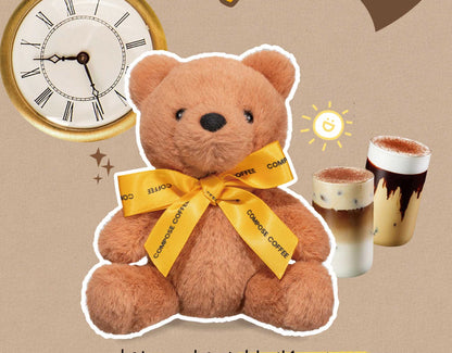 BTS Kim Taehyung V Teddy Bear Keyring Compose Coffee Collab Limited Edition PREORDER