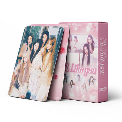 ILLIT I'LL LIKE YOU HOLOGRAPHIC LOMO CARDS 55 PCS