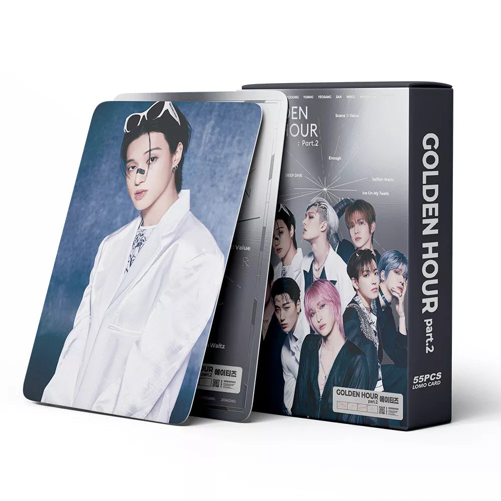 ATEEZ GOLDEN HOUR PART. 2  LOMO CARDS 55KS