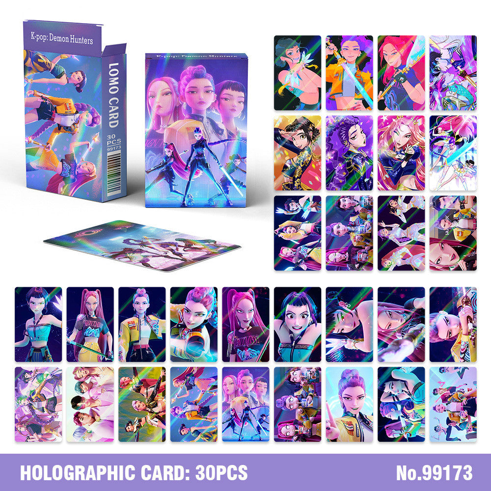 KPOP DEMON HUNTERS HOLOGRAFICKÉ LOMO CARDS 55KS