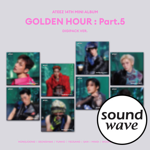 [SOUNDWAVE POB] ATEEZ – 14th Mini Album [GOLDEN HOUR : Part.5] (DIGIPACK Ver.) (RANDOM) PREORDER