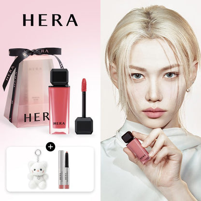 [Felix's Pick] HERA Sensual Powder Matte Liquid + Felix cat plushie + Pink Hayes Lip Pencil