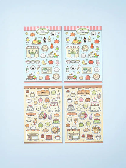 Cute food stickers 4ks