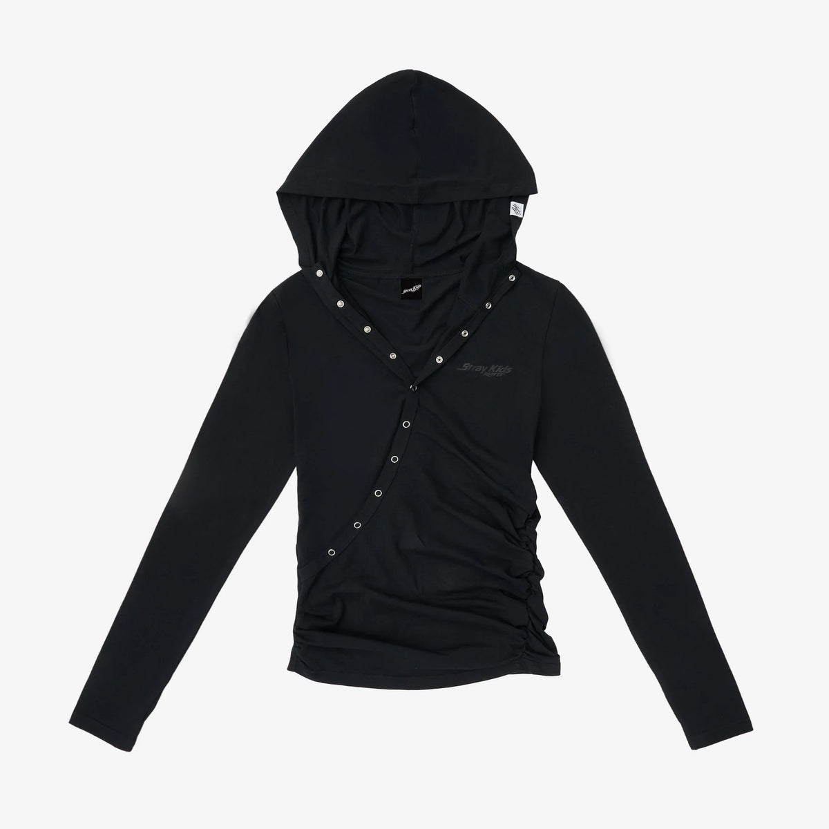 STRAY KIDS - RUN IT JAPANESE MD |HOOD LONG SLEEVE T-SHIRT / BLACK PREORDER