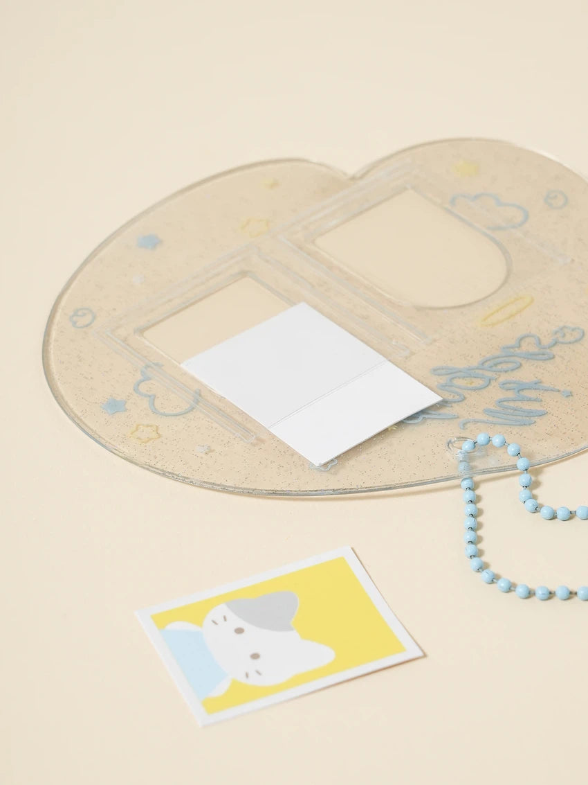 2 glitter ID photo holders