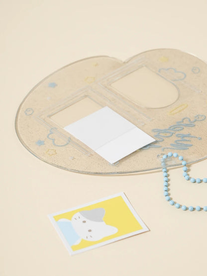 2 glitter ID photo holders