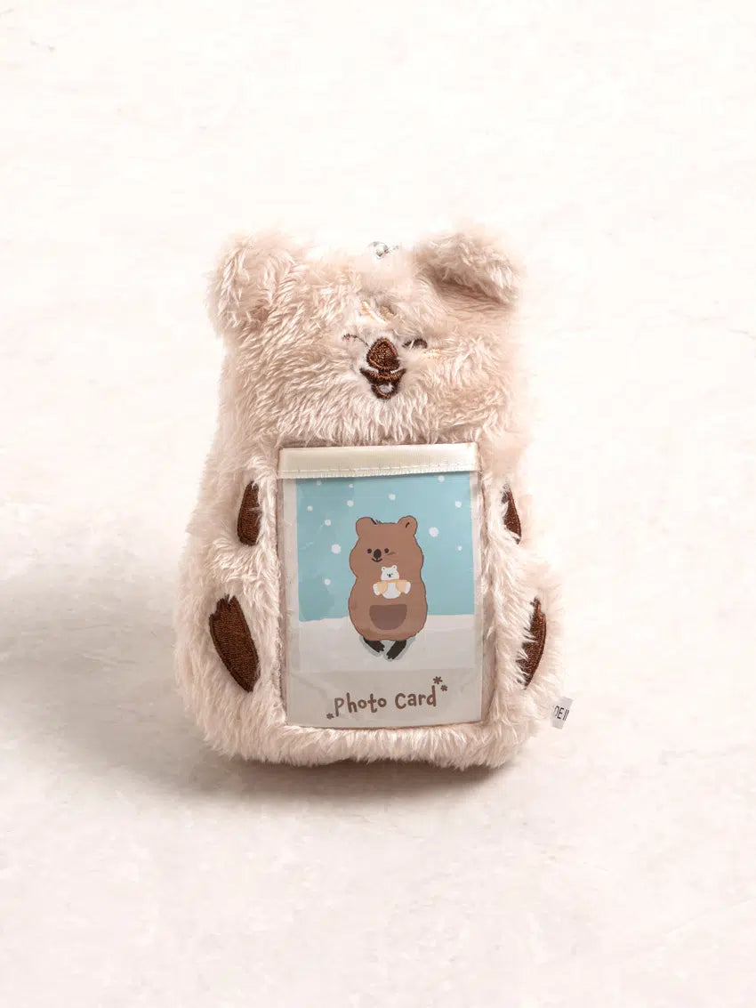 Happy quokka doll photocard holder