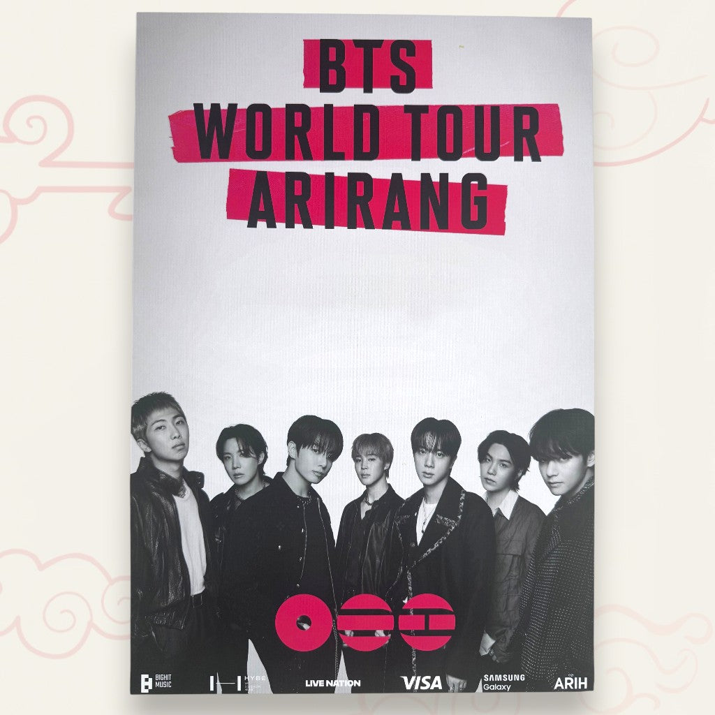 BTS ARIRANG WORLD TOUR PLAKÁT (A3)