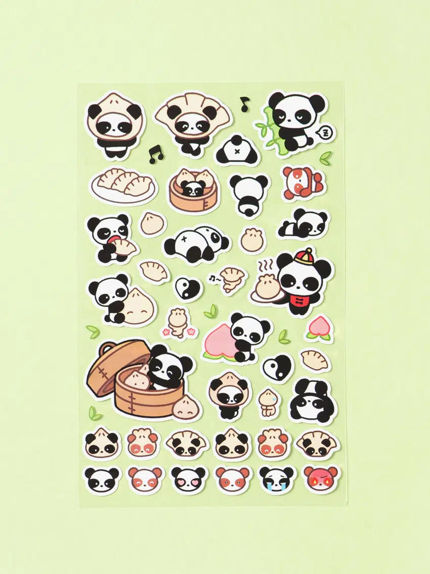 Omelet rice panda stickers 4ks