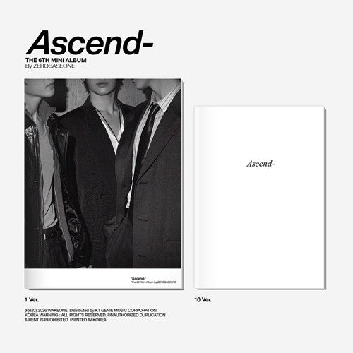 ZEROBASEONE - The 6th Mini Album [Ascend-] (Photobook Ver.) (1 Ver. & 10 Ver.)