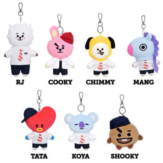 BT21 AFTERSCHOOL EDITION PLUSH KEYRING