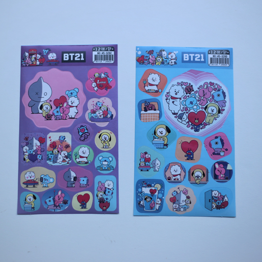 BT21 STICKER 2 SHEETS